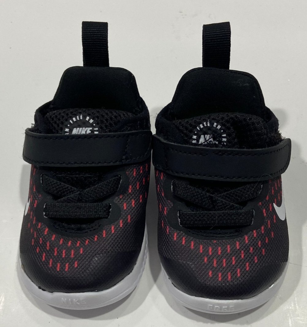 Nike Free Run 2018 Shoes, Black & Red - Size 2C  AH3456-001 Worn Twice