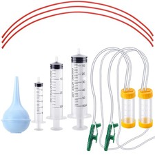 9 Pack Puppy Kitten Feeding Tube Kit Includes 3 Pack 8 FR Red Feeding Tubes 3...