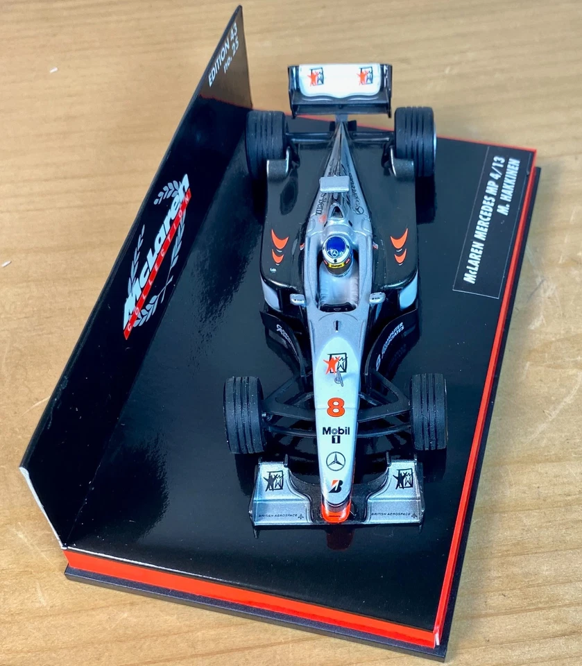 MINICHAMPS 1/43 SCALE McLaren Mercedes MP 4/13 M. HAKKINEN 1998 F1 Champion - Image 4 of 4