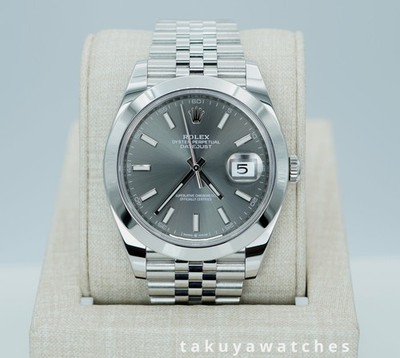 Rolex 126300 DATEJUST 41 SLATE DIAL JUBILEE BAND 2025 WARRANTY FULL SET