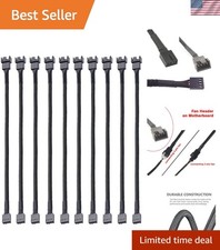 10pcs 4 Pin PWM Fan Extension Power Cable Connector Case Male to Female for C...
