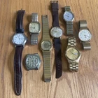 8 Vintage Men’s Wristwatch Lot Timex Citizen Seiko Etc Parts Or Repair ￼
