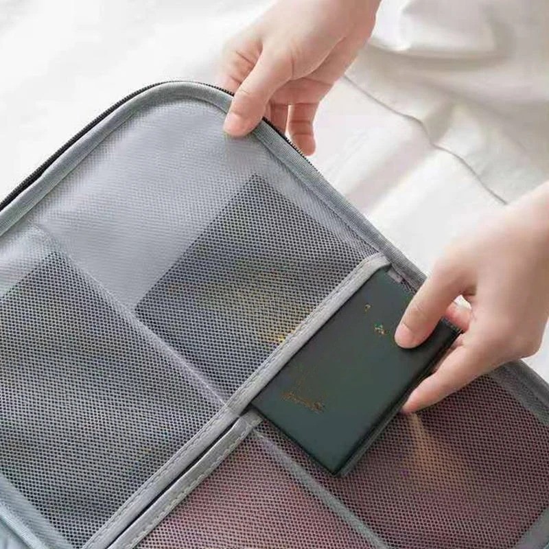 Fireproof Waterproof Document Box with Lock Expandable File Storage Box ...