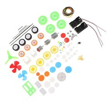 112Pcs Plastic Car Accessories Gears Motor Tires Kids Educational Toys DIY Kit