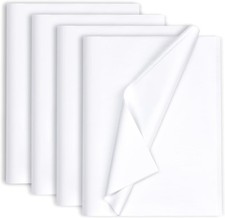 130 Sheets 14"x20" White Tissue Paper for Gift Bags, Wrapping white