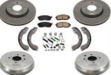 Ap Brakes Disc Rotors Drums Shoes Spring Kit Fits Nissan Sentra 07-12 2.0l 7pc