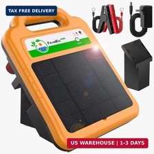 Solar Electric Fence Kit for Livestock,10 Miles Fence Charger,8KV Output Electri