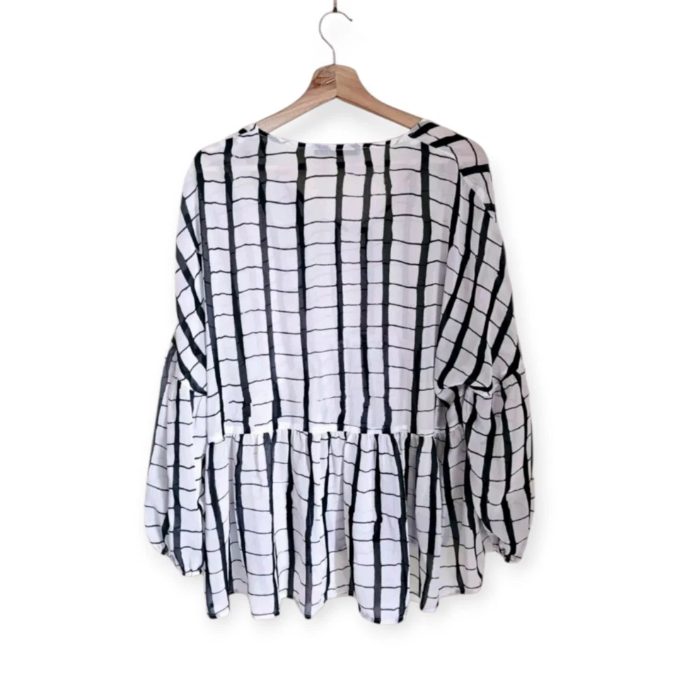 THE ARK Check Relaxed Fit Top SZ M THE SUMMIT BLOUSE - image 4 of 4