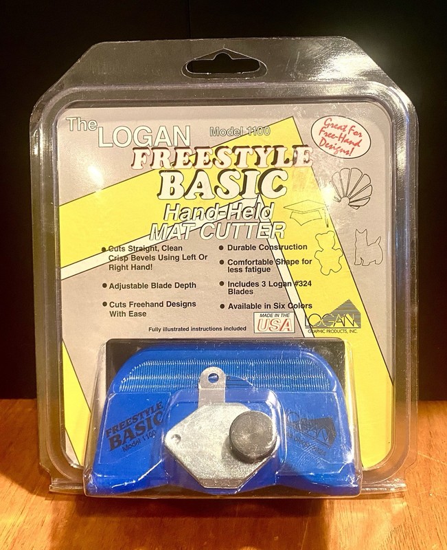 LOGAN Freestyle Basic Hand Held MAT CUTTER Blue Model 1100 w/Instructions NEW!