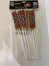 NEW NFL SAN FRANCISCO 49ers FLAGS PACKAGE OF 12 6 X 105 
