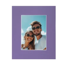 Picture Mats, 8x10 Frame Mattes with Backing, Purple