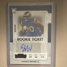Panini 2021 Contenders Earnest Brown IV Rookie Ticket Auto RC Rams #291