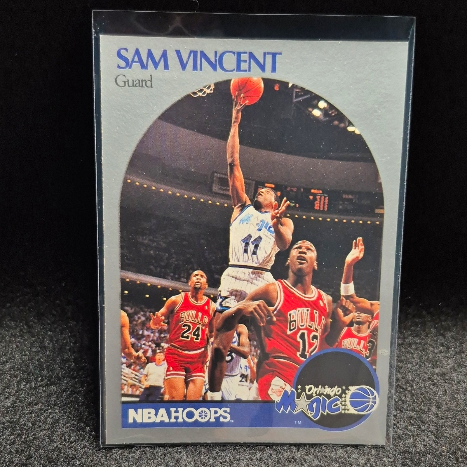 1990-91 NBA Hoops Michael Jordan Wearing #12 Jersey Sam Vincent #223 Base