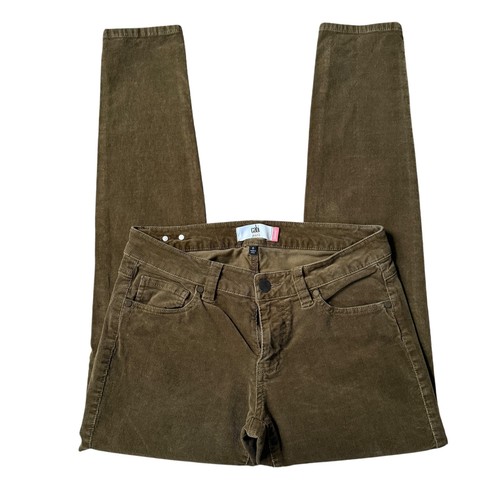 Cabi Marrón Elástico Suave Botón Cremallera Vaqueros Ajustados Con Bolsillos Mujer Talla 6 - Imagen 5 de 7