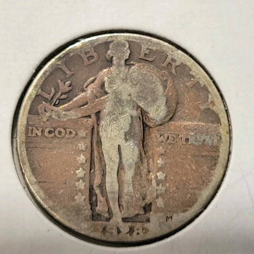 1928-S Standing Liberty Quarter San Francisco Mint 90% Silver 25c (Lot 0938)