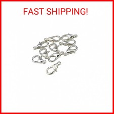 100 Pcs Stainless Steel Lobster Claw Clasps 7x12mm Silver Plated Lobster Claw Cl