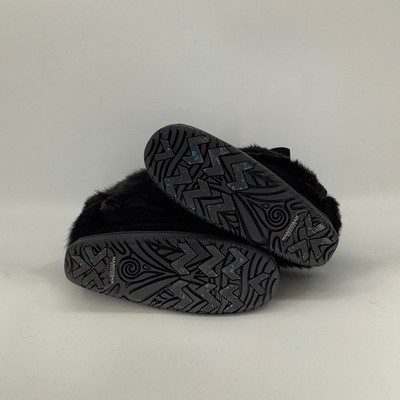 Manitobah Mukluks Size 5 Black Tall Wrap Faux Fur Suede Boot Knee