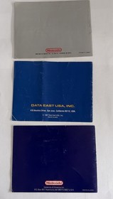 Lot 3 Nintendo NES Instruction Manual Booklet - Metroid , Burgertime , Pin Bot