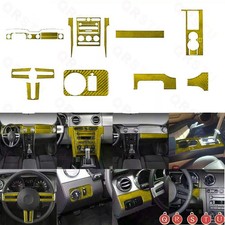 26pcs Gold Carbon Fiber Interior Full Set Cover Trim For Ford Mustang 2005-2009 26pcs Gold Carbon Fiber Interior Full Set Cover Trim For Ford Mustang 2005-2009
