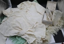 1950's Infant Christening Outfit Jumper Gown Cap/Bonnet Ideal Shoes Knit Banket