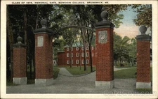 Brunswick, Maine ME Bowdoin College-Class of 1878 Memorial Gate Tichnor Vintage