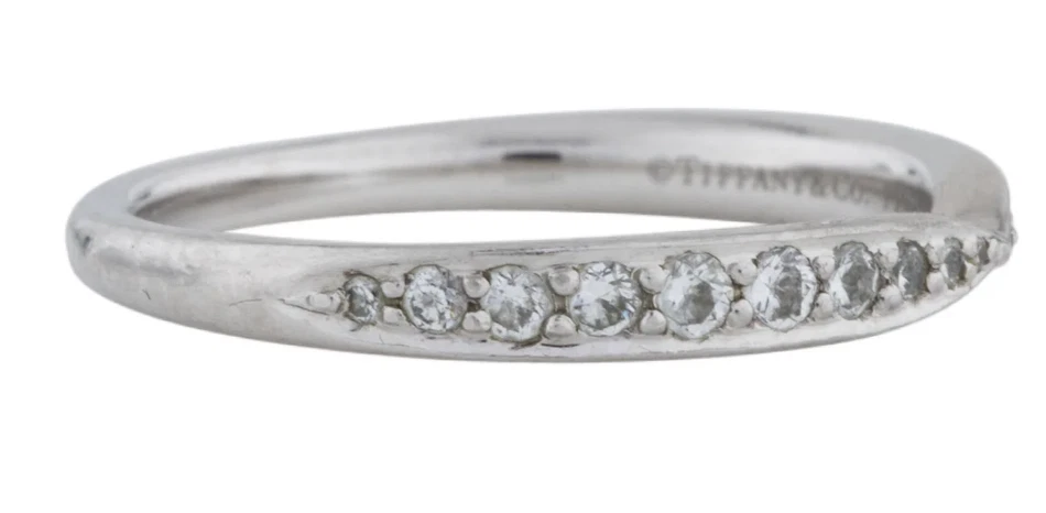 Tiffany & Co гармонии платиновый бриллиант 1,8 мм группы размер 5,25 - Изображение 3 из 4