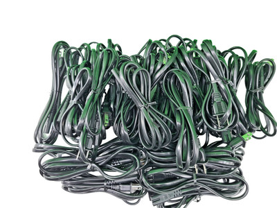 Lot 100 US 2 Prong Pin 6ft AC Power Cord Cable Charge for PC Laptop Dell IBM HP