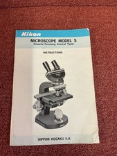 rare Nikon microscope model S instruction manual.