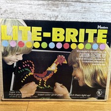 Lite Brite 1973 Hasbro Vintage Original Light Brite Box New Pages WORKING
