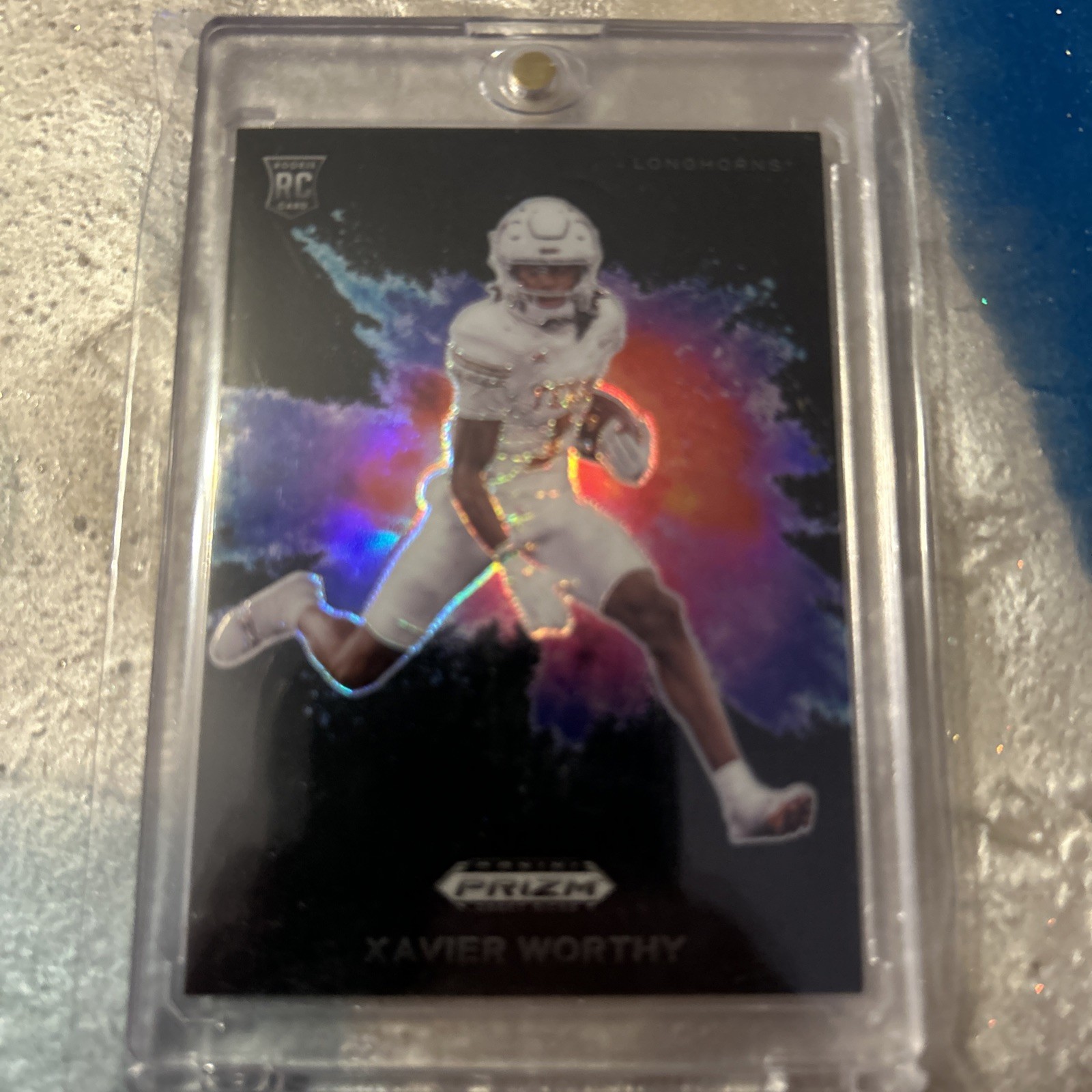 2024 Panini Prizm Draft Picks Xavier Worthy Rookie Black Colorblast SP Chiefs