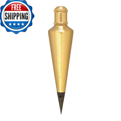 Johnson Level & Tool 132 Plumb Bob, 32 oz., Brass Finish, 1 Pack, Black
