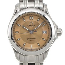 Orologio da donna Omega Seamaster 120M 2581.62 data quadrante arancione quarzo J#144936
