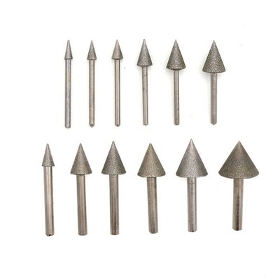 3/6mm Shank Diamond Grinding Burr Engraving Bit Rotary Tool 4mm-25mm for Dremel