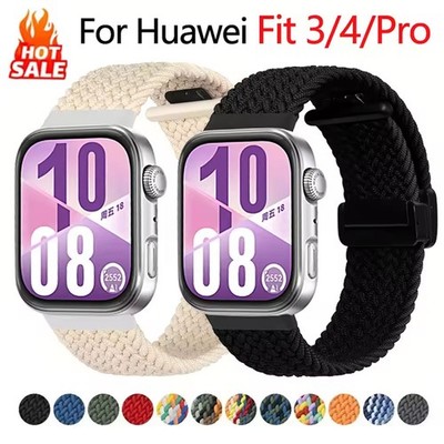 Armband für Huawei Watch Fit 3/Fit 4/4 Pro Sport Uhrenarmband Magnet Nylon Band