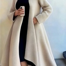 Elegant Cream Long Coat