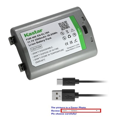 Kastar Type-C Battery Pack for Nikon EN-EL18 EN-EL18a EN-EL18b EN-EL18c EN-EL18d