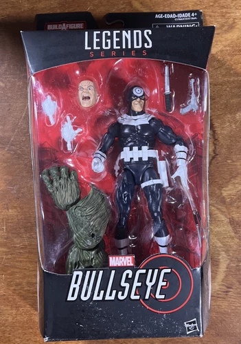 Figura de acción Bullseye Marvel Legends Hasbro 2017 Man Thing BAF Wave Netflix sin usar, en caja