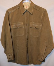 WWII -US ARMY- Vintage SAKS FIFTH AVE Officers NAMED Wool Military Uniform Shirt