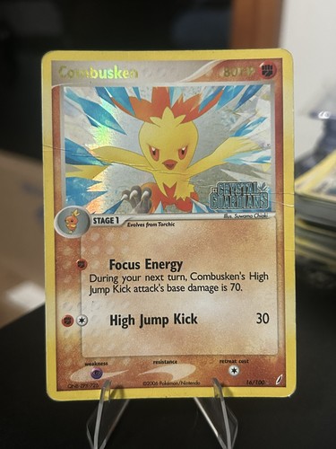 Combusken 16/100 Pokemon TCG EX Crystal Guardians Reverse Holo Rare Stamped DMG