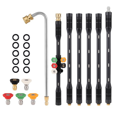 #ad 110in Gutter Processor High Pressure Washer 4000psi Extension Rod with 5 Nozzles $59.66