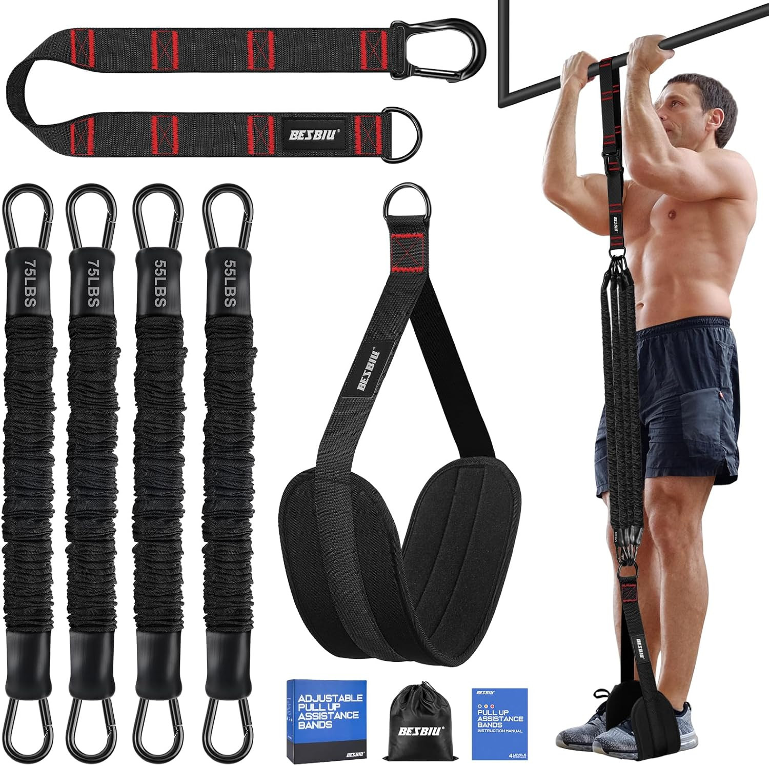 260lbs, Heavy Pull Up Bands Resistance Bands For Pull U