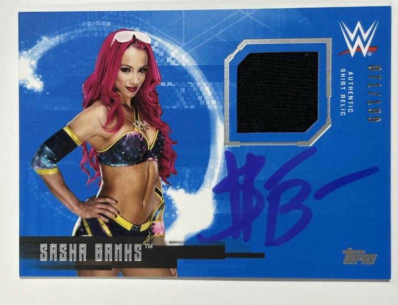 2017 Topps Undisputed WWE - Sasha Banks Relic /199 - Auto JSA