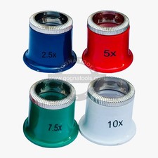 Okular Juwelier,Uhrmacher Augenlupe/Bunte  Silverring Augenlupen set+ Kopfbügel-