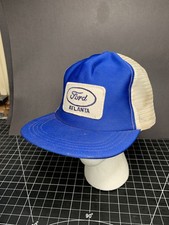Vtg 80s 70s Trucker Cap Ford Atlanta Mesh Snapback Trucker Hat Cap