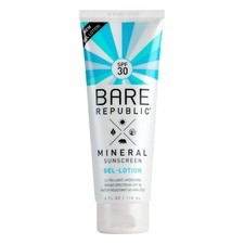 Bare Republic Mineral Gel Sunscreen SPF 30 Sunblock Body 4 Ounce Pack of 1 