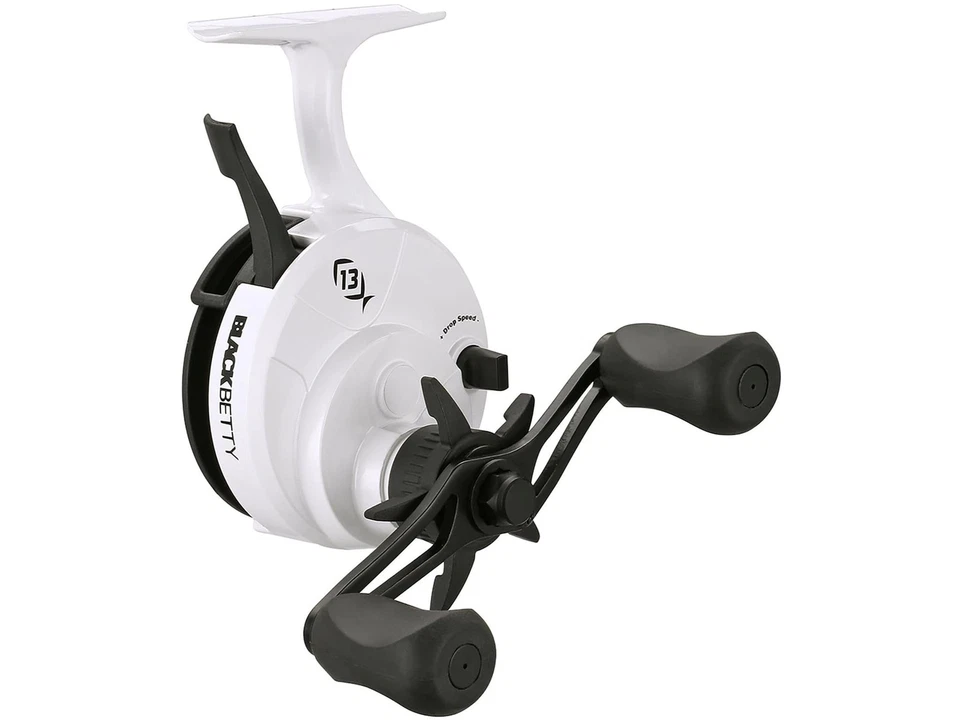 13 FISHING - Freefall Ghost - Carrete de pesca en hielo en línea - Relación de engranajes 2,5:1 - Izquierdo  Foto 3 de 4
