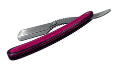 Professional Folding Straight Razor Barber Shaving Tool Pink Handle Salon Use UK