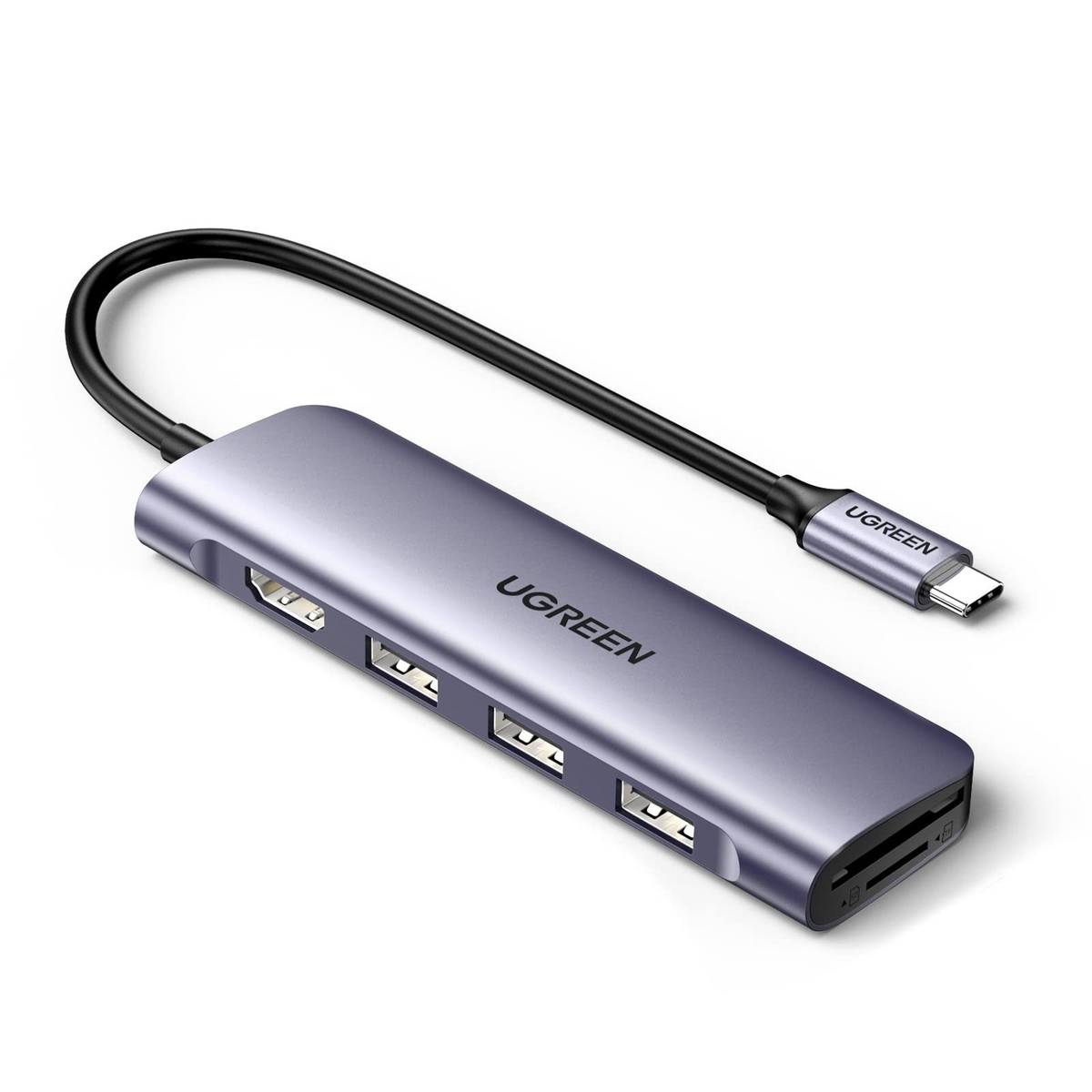 UGREEN Revodok USB C Hub 6 in 1 USB C Dongle 4K HDMI, 3 USB 3.0