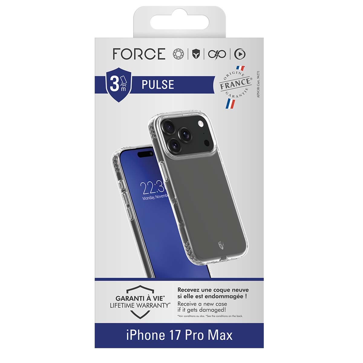 Coque iPhone 17 Pro Max antichoc pour éviter les bris d'écran