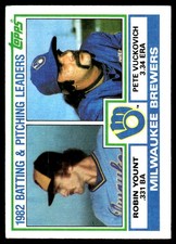 Brewers   Checklist Robin Yount  Pete Vuckovich 1983 Topps #321 Brewers